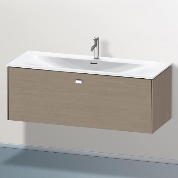 Duravit Brioso vanity unit with 1 pull-out compartment terra oak, handle chrome