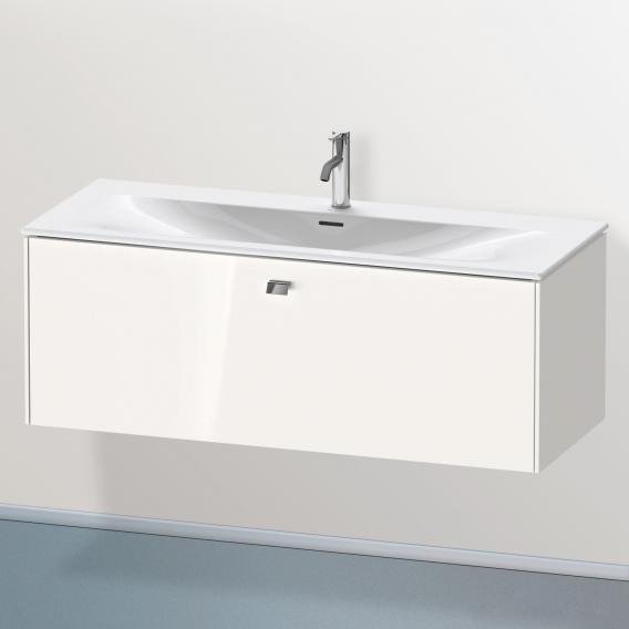 Duravit Brioso vanity unit with 1 pull-out compartment white high gloss, handle chrome