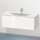 Duravit Brioso vanity unit with 1 pull-out compartment white high gloss, handle white high gloss