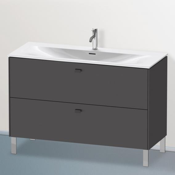 Duravit Brioso vanity unit with 2 pull-out compartments matt graphite, handle matt graphite