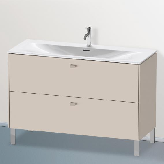 Duravit Brioso vanity unit with 2 pull-out compartments matt taupe, handle matt taupe