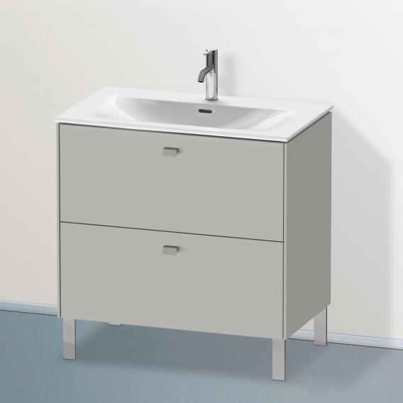 Duravit Brioso vanity unit with 2 pull-out compartments matt concrete grey, handle matt concrete grey