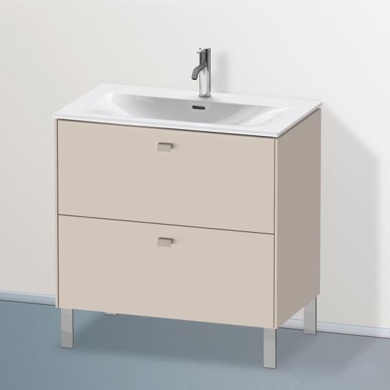 Duravit Brioso vanity unit with 2 pull-out compartments matt taupe, handle matt taupe