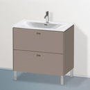 Duravit Brioso vanity unit with 2 pull-out compartments matt basalt, handle matt basalt