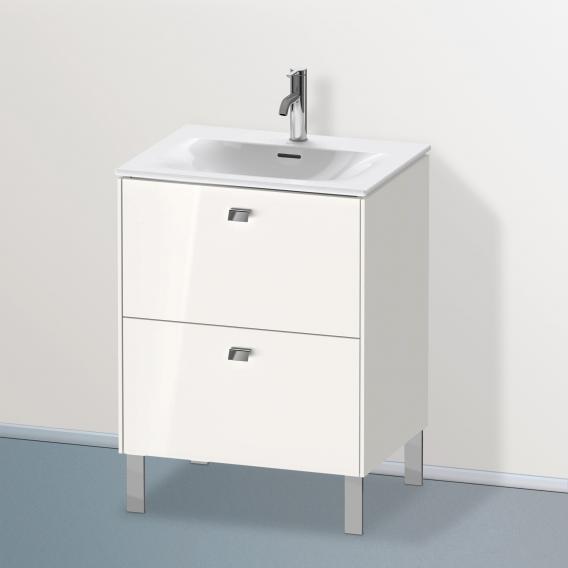 Duravit Brioso vanity unit with 2 pull-out compartments white high gloss, handle chrome