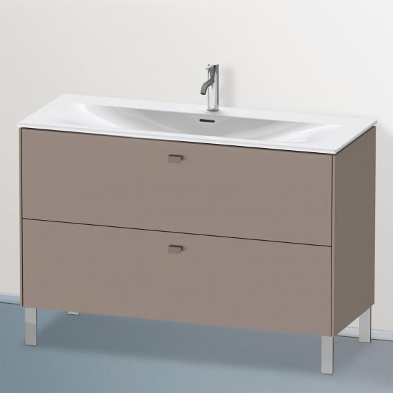 Duravit Brioso vanity unit with 2 pull-out compartments matt basalt, handle matt basalt