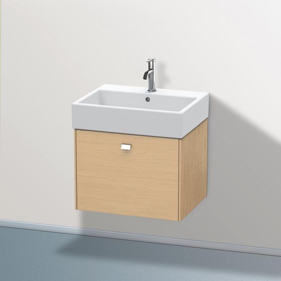 Duravit Brioso vanity unit with 1 pull-out compartment natural oak, handle chrome