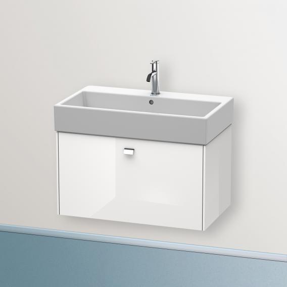 Duravit Brioso vanity unit with 1 pull-out compartment white high gloss, handle chrome