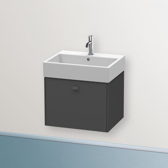 Duravit Brioso 梳妝台，搭配 1 個霧面石墨拉出式隔層，霧面石墨手柄