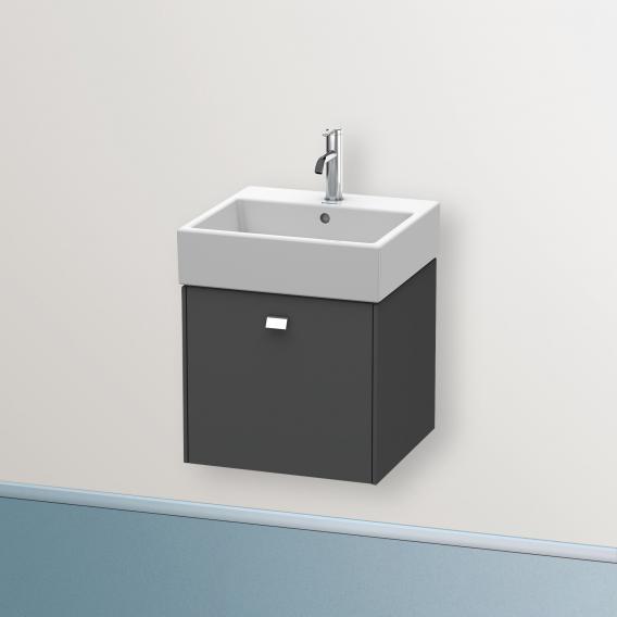 Duravit Brioso vanity unit with 1 pull-out compartment graphit matt, Griff chrom