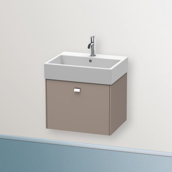 Duravit Brioso vanity unit with 1 pull-out compartment matt basalt, handle chrome