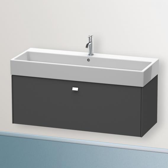 Duravit Brioso vanity unit with 1 pull-out compartment matt graphite, handle chrome