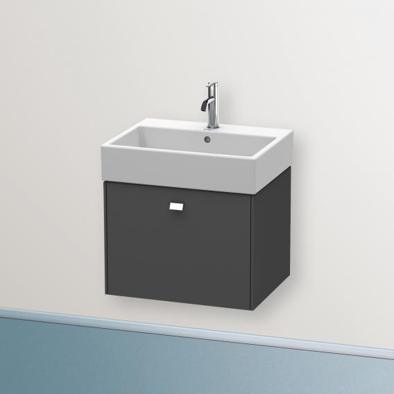 Duravit Brioso vanity unit with 1 pull-out compartment matt graphite, handle chrome