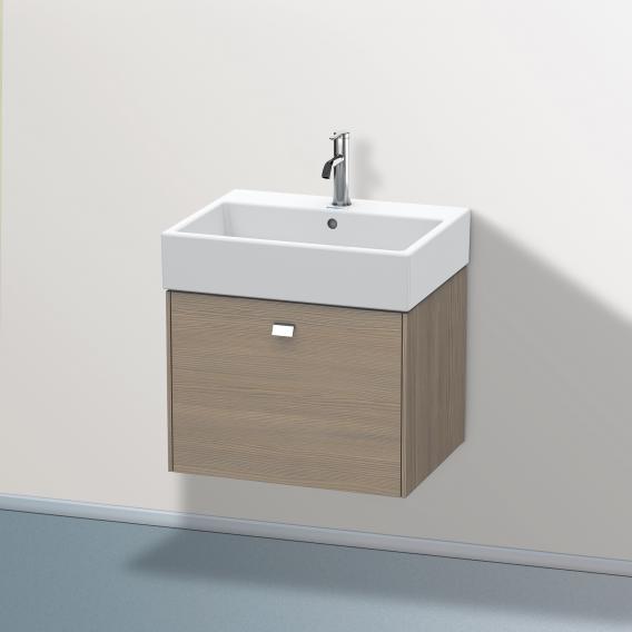 Duravit Brioso vanity unit with 1 pull-out compartment terra oak, handle chrome