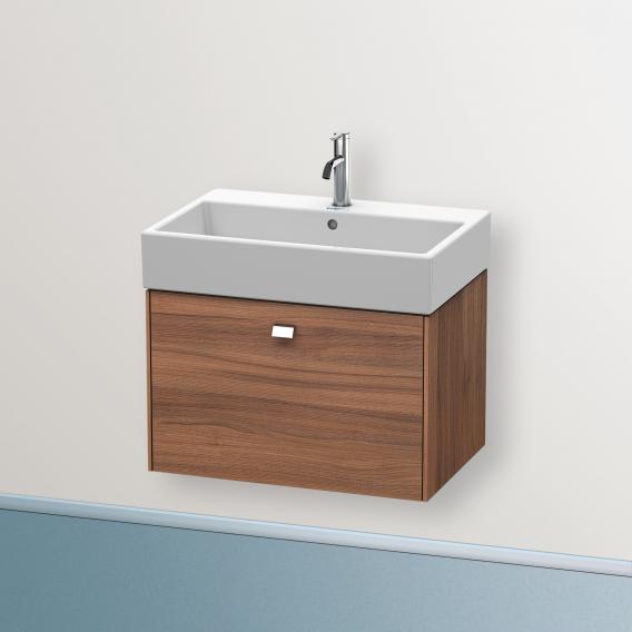 Duravit Brioso vanity unit with 1 pull-out compartment natural walnut, handle chrome