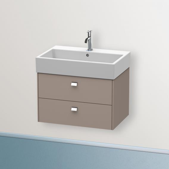 Duravit Brioso vanity unit with 2 pull-out compartments matt basalt, handle chrome