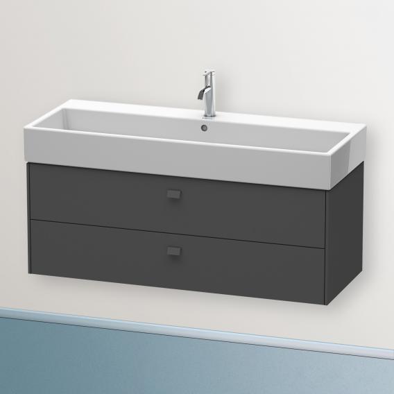 Duravit Brioso vanity unit with 2 pull-out compartments matt graphite, handle matt graphite