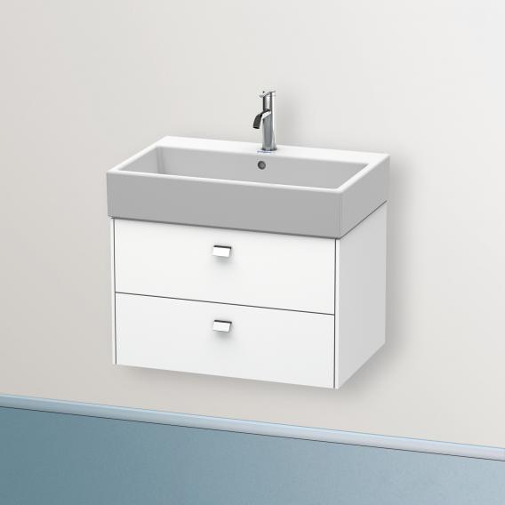 Duravit Brioso vanity unit with 2 pull-out compartments matt white, handle chrome