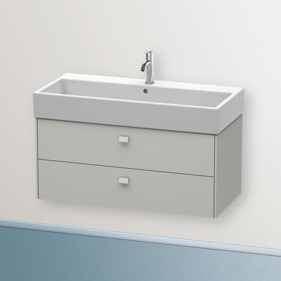 Duravit Brioso vanity unit with 2 pull-out compartments matt concrete grey, handle matt concrete grey