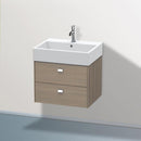 Duravit Brioso vanity unit with 2 pull-out compartments terra oak, handle chrome
