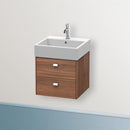 Duravit Brioso vanity unit with 2 pull-out compartments nussbaum natur, Griff chrom