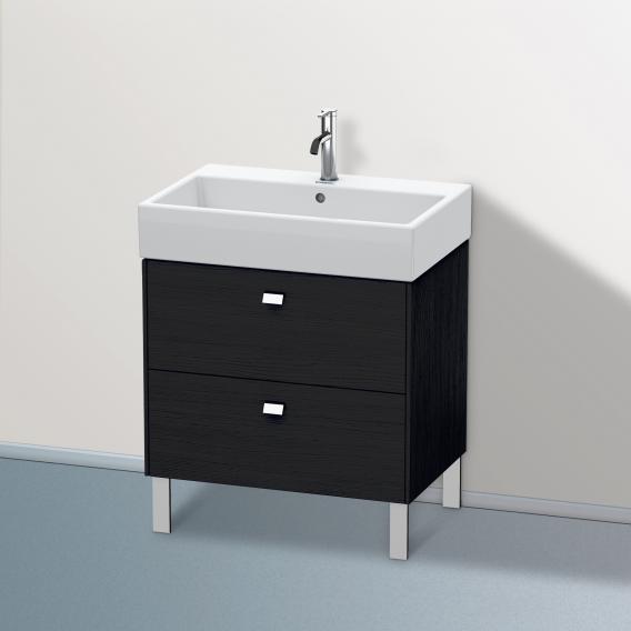 Duravit Brioso vanity unit with 2 pull-out compartments black oak, handle chrome