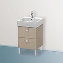 Duravit Brioso vanity unit with 2 pull-out compartments leinen, Griff chrom
