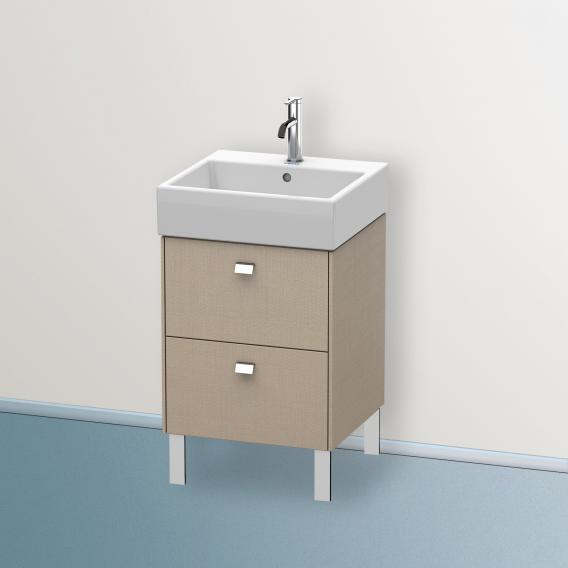 Duravit Brioso vanity unit with 2 pull-out compartments leinen, Griff chrom