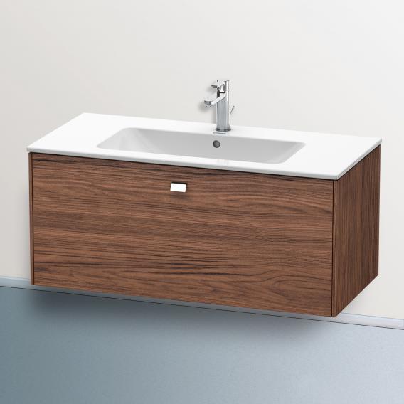 Duravit Brioso vanity unit with 1 pull-out compartment dark walnut, handle chrome