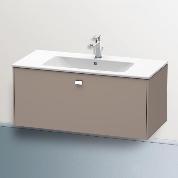 Duravit Brioso vanity unit with 1 pull-out compartment matt basalt, handle chrome