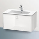 Duravit Brioso vanity unit with 1 pull-out compartment white high gloss, handle white high gloss
