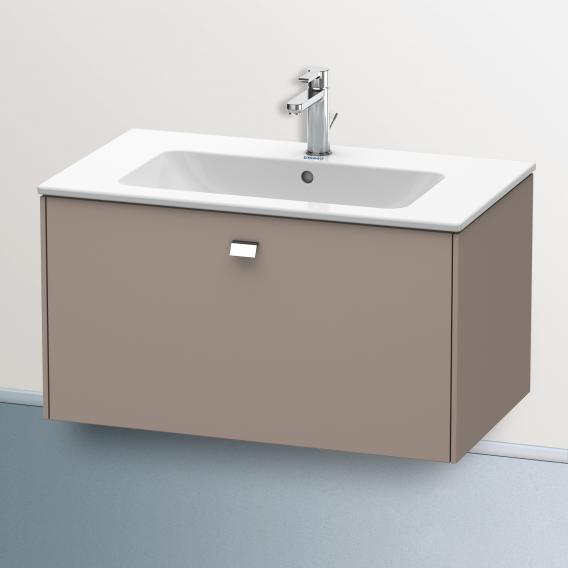 Duravit Brioso vanity unit with 1 pull-out compartment matt basalt, handle chrome