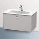 Duravit Brioso vanity unit with 1 pull-out compartment matt concrete grey, handle chrome