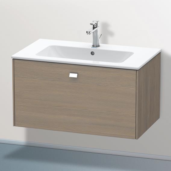 Duravit Brioso vanity unit with 1 pull-out compartment terra oak, handle chrome