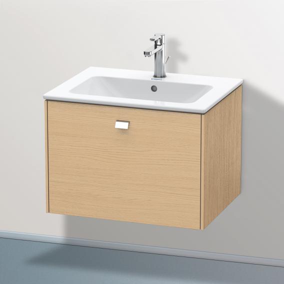 Duravit Brioso vanity unit with 1 pull-out compartment natural oak, handle chrome