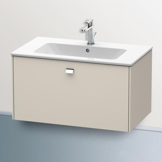 Duravit Brioso vanity unit with 1 pull-out compartment matt taupe, chrome handle