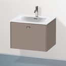 Duravit Brioso vanity unit with 1 pull-out compartment matt basalt, handle chrome