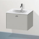 Duravit Brioso vanity unit with 1 pull-out compartment matt concrete grey, handle chrome