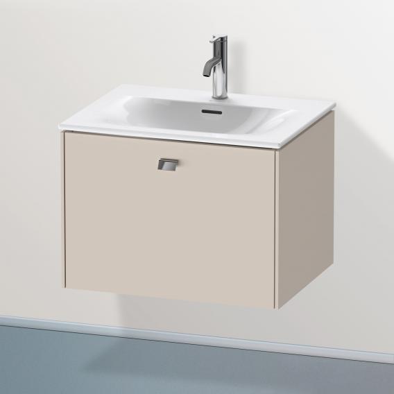 Duravit Brioso vanity unit with 1 pull-out compartment matt taupe, chrome handle