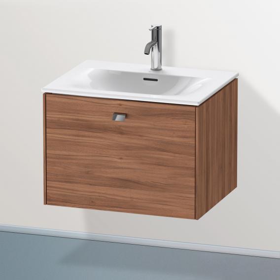 Duravit Brioso vanity unit with 1 pull-out compartment natural walnut, handle chrome