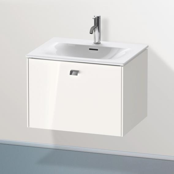 Duravit Brioso vanity unit with 1 pull-out compartment white high gloss, handle chrome