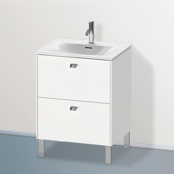 Duravit Brioso vanity unit with 2 pull-out compartments matt white, handle chrome