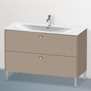 Duravit Brioso vanity unit with 2 pull-out compartments linen, handle chrome