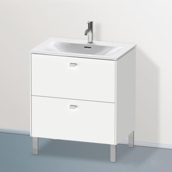 Duravit Brioso vanity unit with 2 pull-out compartments matt white, handle matt white