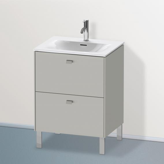 Duravit Brioso vanity unit with 2 pull-out compartments matt concrete grey, handle matt concrete grey