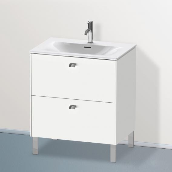 Duravit Brioso vanity unit with 2 pull-out compartments matt white, handle chrome