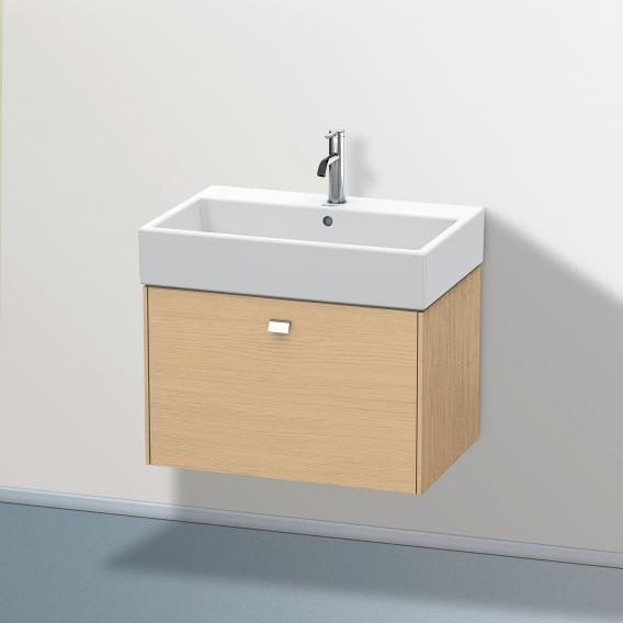 Duravit Brioso vanity unit with 1 pull-out compartment natural oak, handle chrome