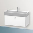 Duravit Brioso vanity unit with 1 pull-out compartment matt white, handle chrome