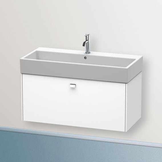 Duravit Brioso vanity unit with 1 pull-out compartment matt white, handle chrome