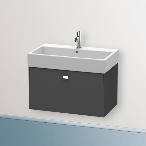 Duravit Brioso vanity unit with 1 pull-out compartment matt graphite, handle chrome